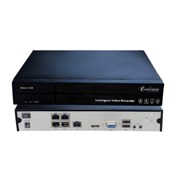 Eurovision 4 Channel 4K PoE Intelligent Video Recorder EV-IVR9104-4K-PoE