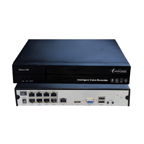 EV-IVR9108-4K-PoE Powerful 8 Channel 4K PoE Intelligent Video Recorder
