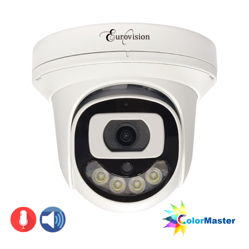 Eurovision 3MP Full-Color Dome IP Camera EV-IPC-FC20D-DMS-V2