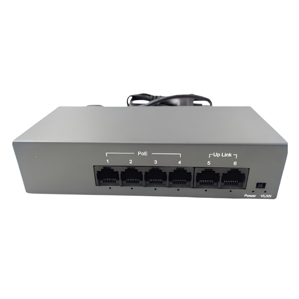 EV-F042-03 | 4 Port PoE Switch 65W with 2 Uplink Ports