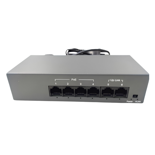 EV-F042-03 | 4 Port PoE Switch 65W with 2 Uplink Ports