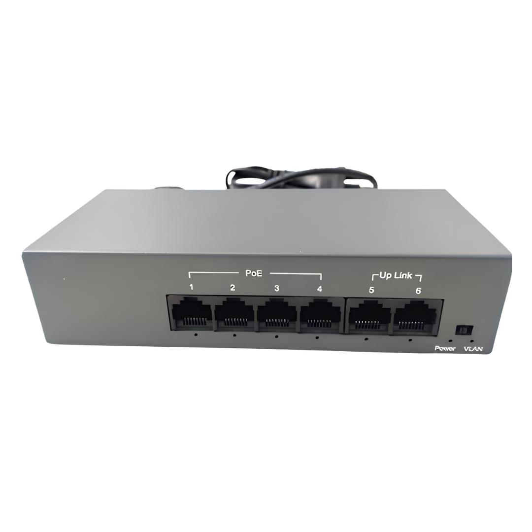 EV-F042-03 | 4 Port PoE Switch 65W with 2 Uplink Ports