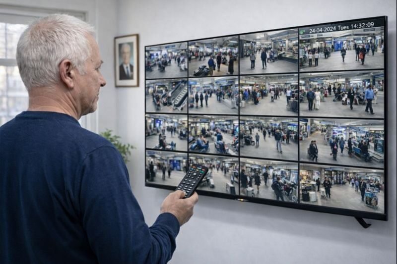 Eurovision 32 inch surveillance monitor for CCTV control rooms providing clear and stable security monitoring display