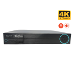 Buy EV-IVR9916-4K-AIO 16 Channel 4K Intelligent Video Recorder with integrated speaker support, microphone, two-way intercom, broadcast function, HDMI output, H.265 compression, and remote monitoring. Perfect for advanced security systems.