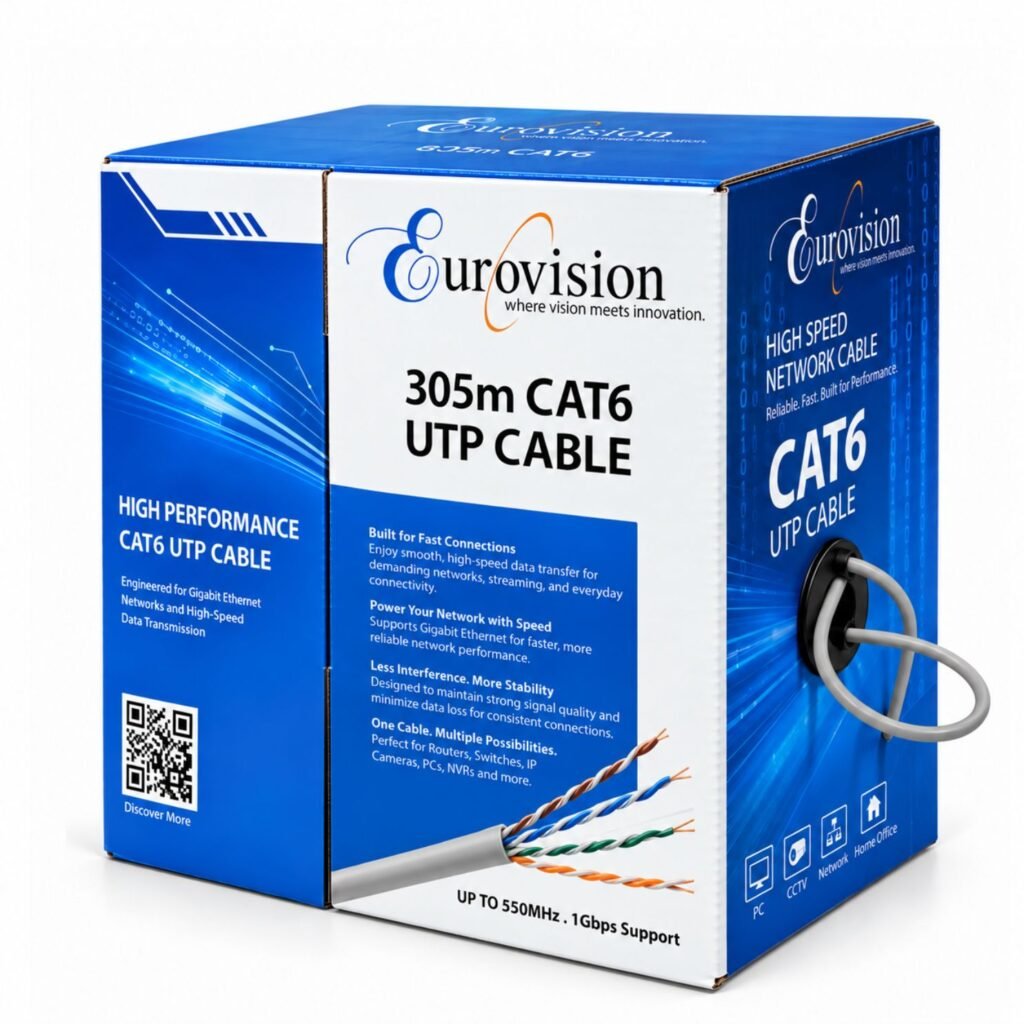 Eurovision EV-C1008-GR 305m CAT6 UTP Indoor Cable