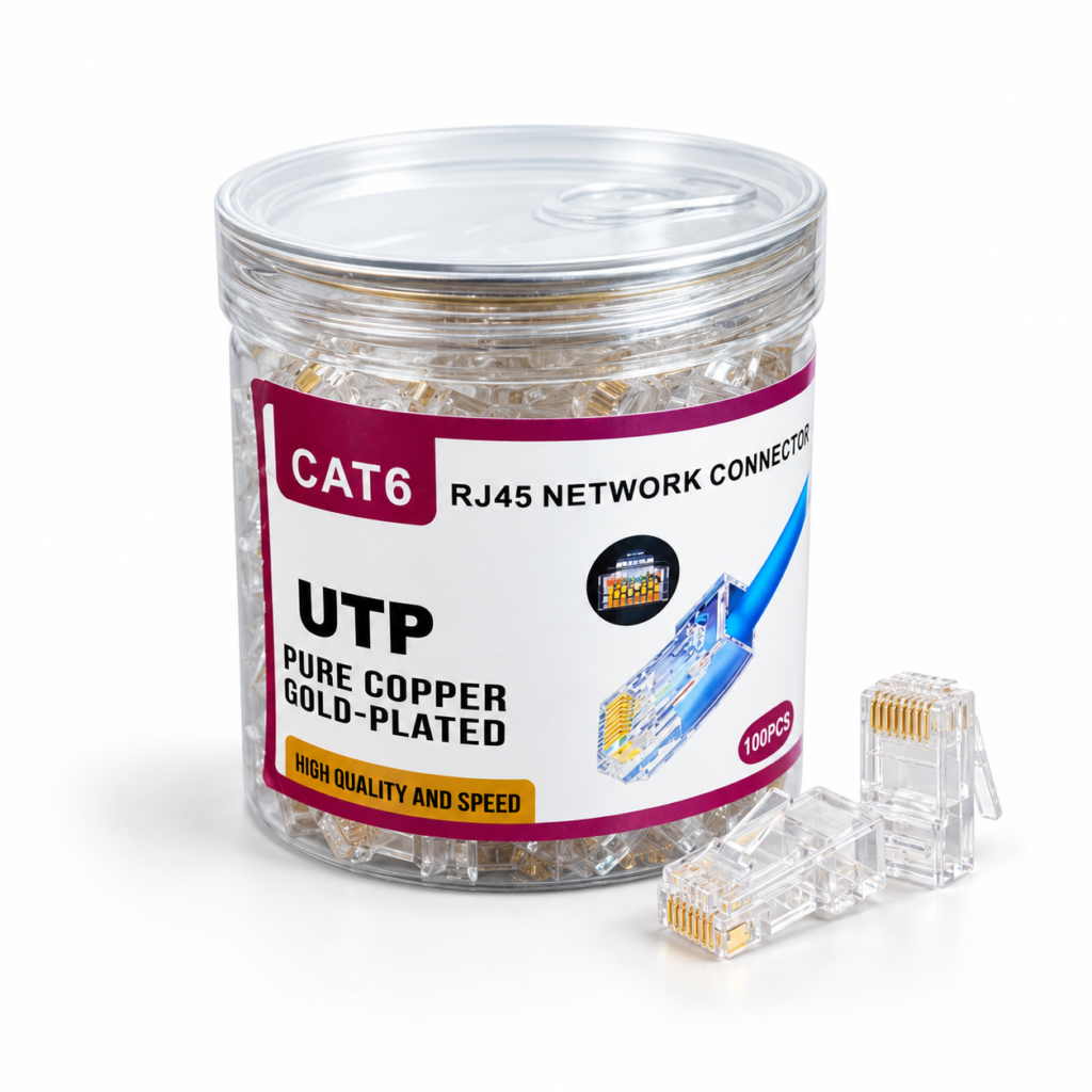 Eurovision CAT6 RJ45 Network Connector with Gold-Plated Contacts