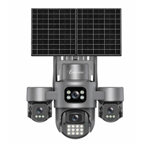 Eurovision EV-HD67X4Q-4L Grey 5MP 4G Solar CCTV Camera