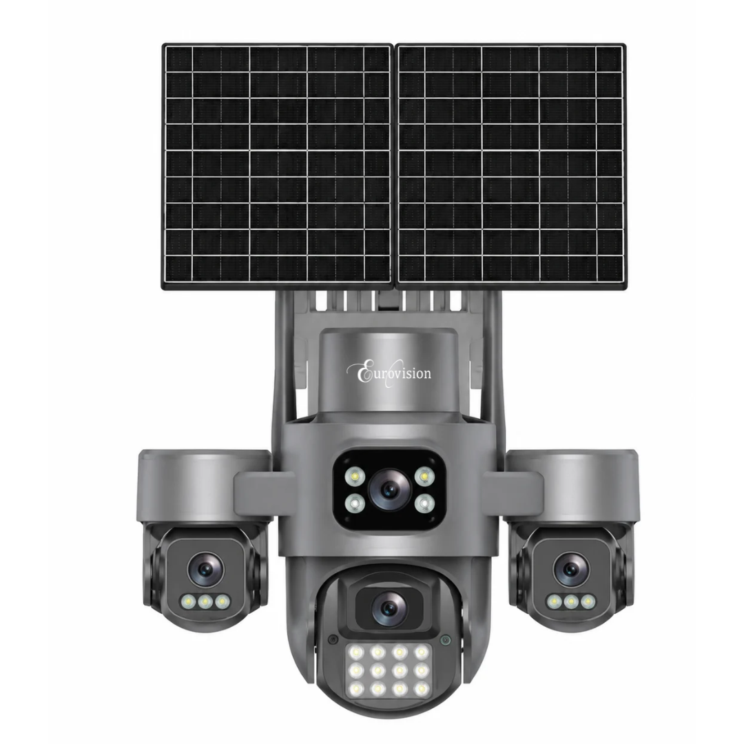 Eurovision EV-HD67X4Q-4L Grey 5MP 4G Solar CCTV Camera